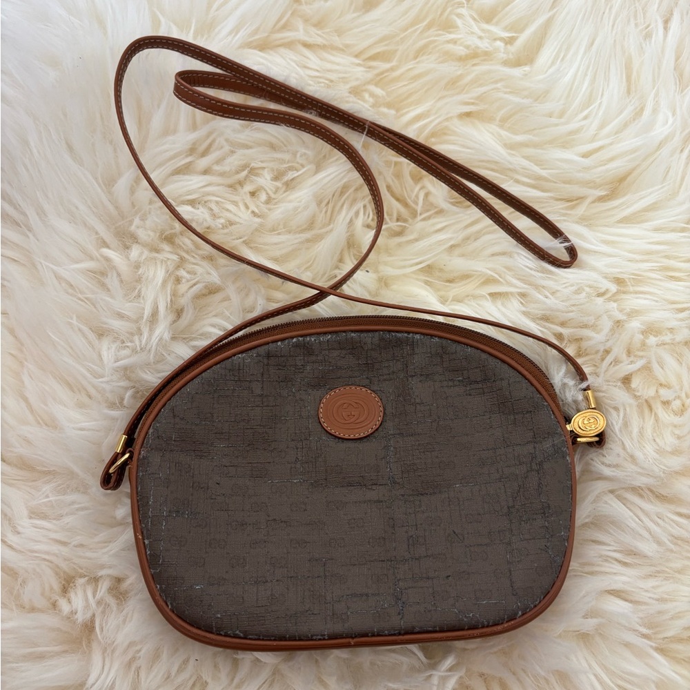 Gucci Brown Leather Crossbody Bag